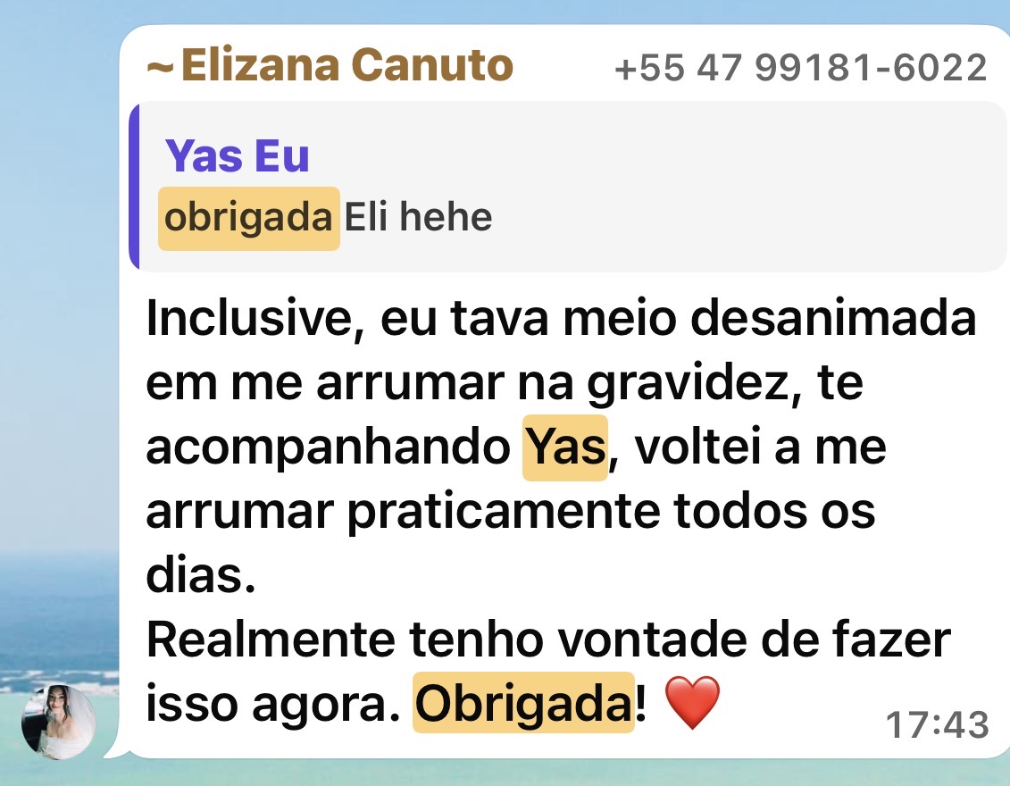 Depoimento da Elizana sobre se arrumar na gravidez