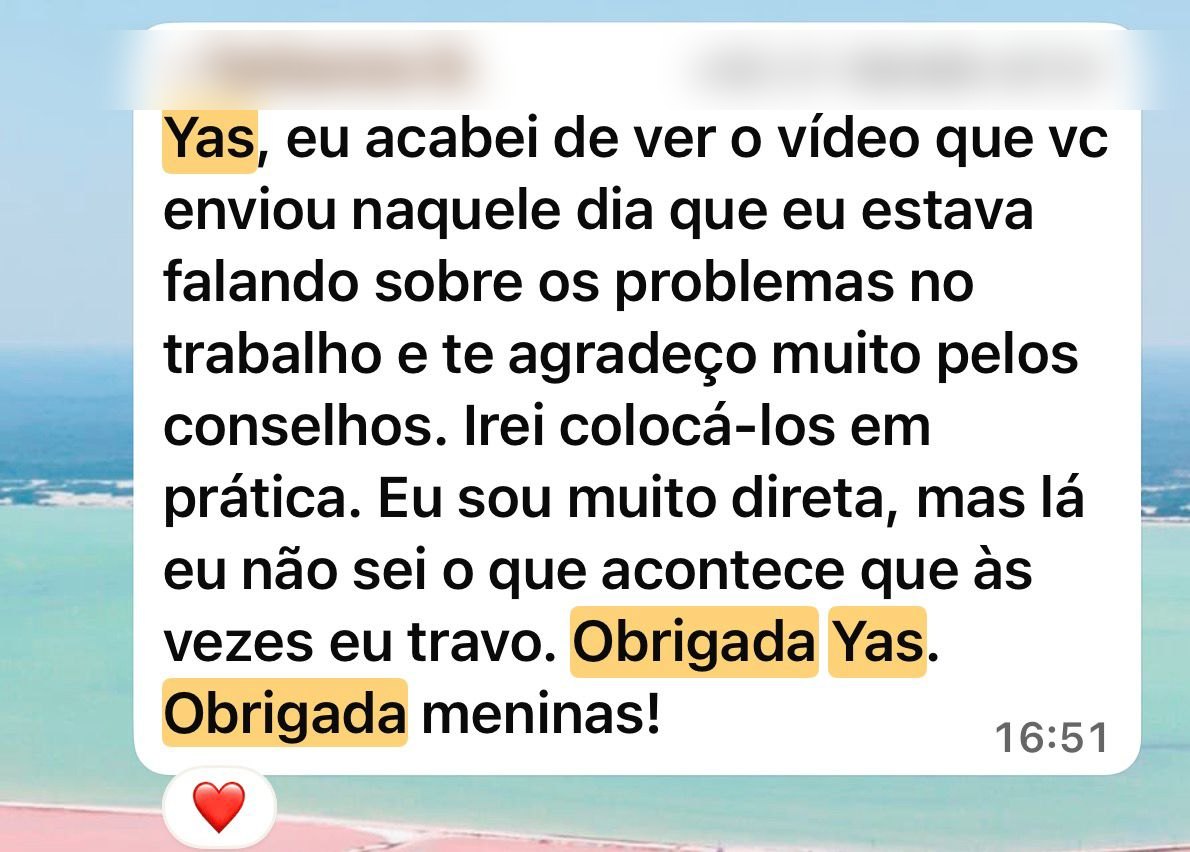 Depoimento de uma mulher da Mesa das Filhas